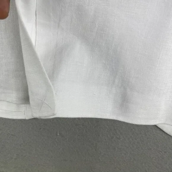 MADEWELL The Larsen Blazer Women Size XS 100% Linen White - Picture 8 of 16